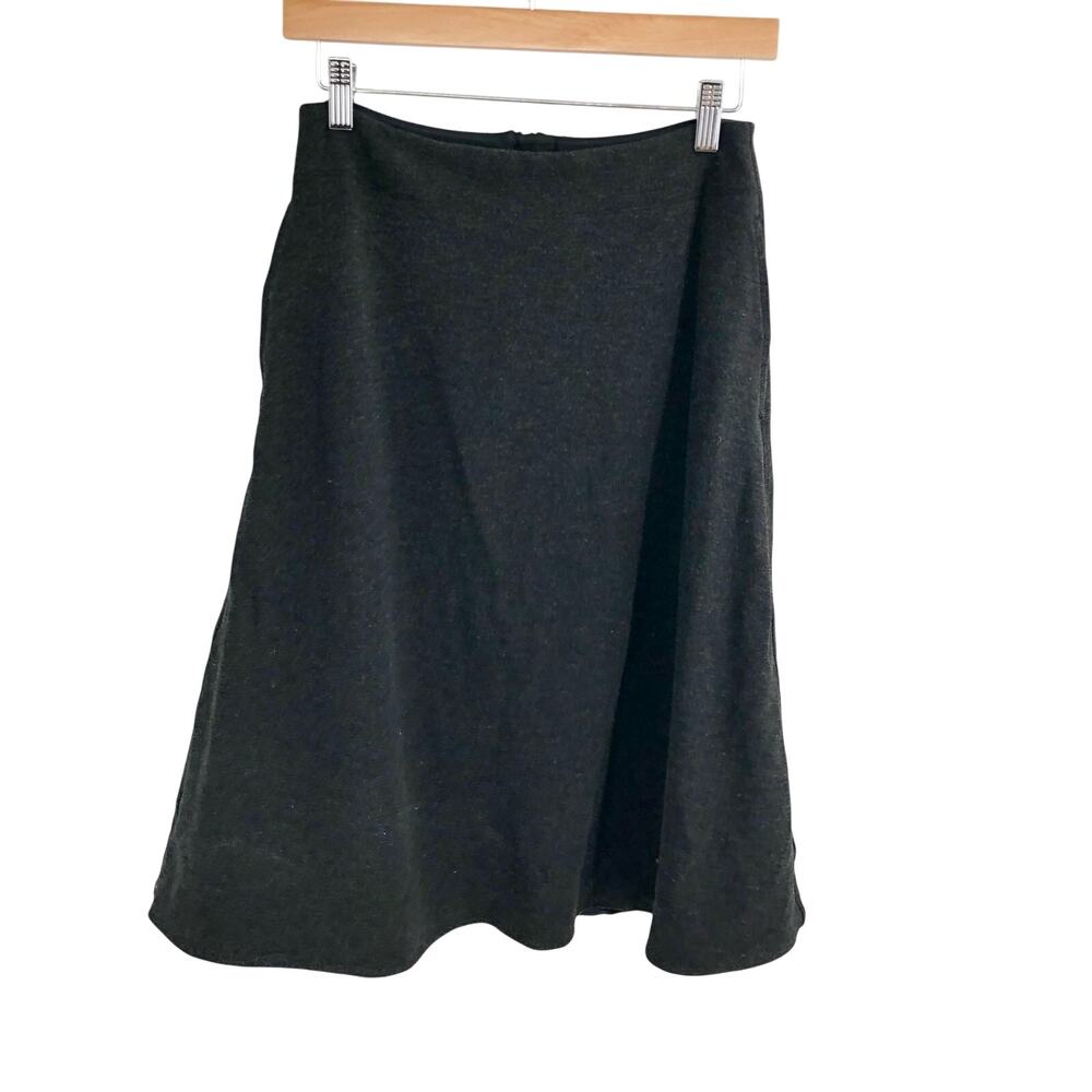 Kit and Ace Gray Lined A-Line Skirt Career Dressy Exposed Back Zipper Size 4